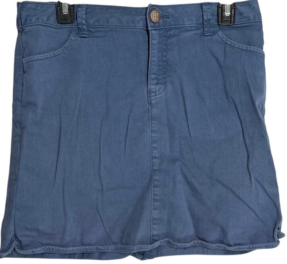 Y2K Tommy Hilfiger Skirt Womens Size 10 Blue Jean Denim Retro Minimalist Casual